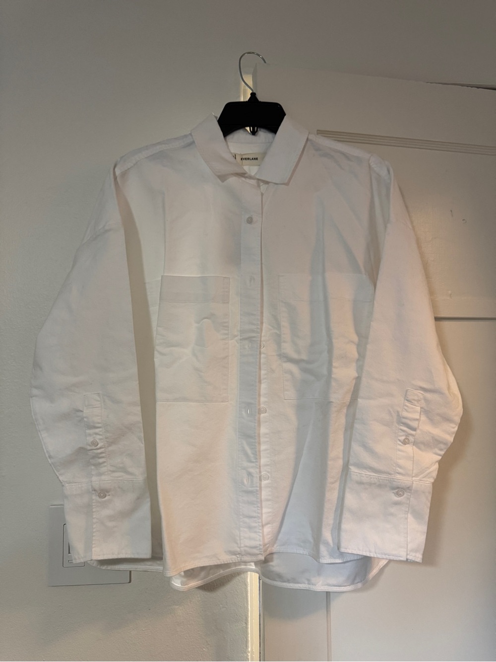 Everlane White Boxy Button-Down Shirt